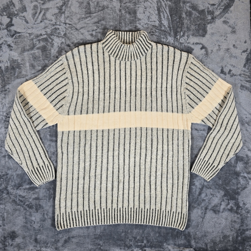 Vintage Y2K Mock Neck Acrylic Knit Sweater Size XL 212 NYC